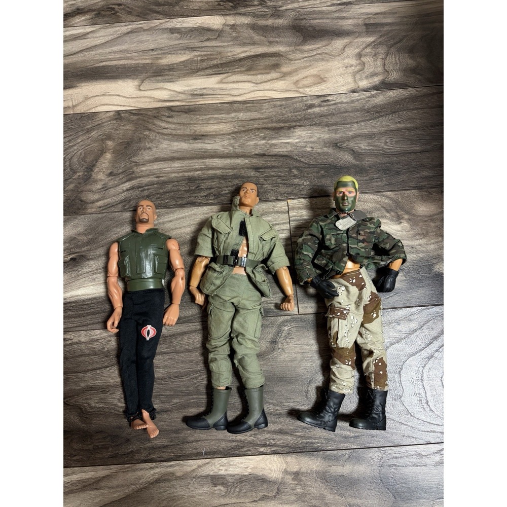 G.I. Joe Hasbro Pawtucket Vintage 1996s 12" Action Figures Bundle Of 3